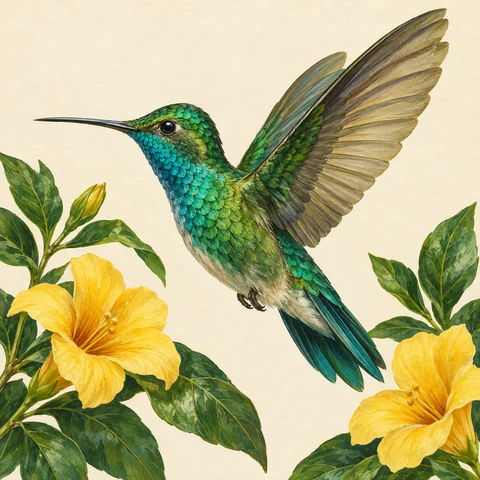 Ejemplo de natural y detallada: colibrí